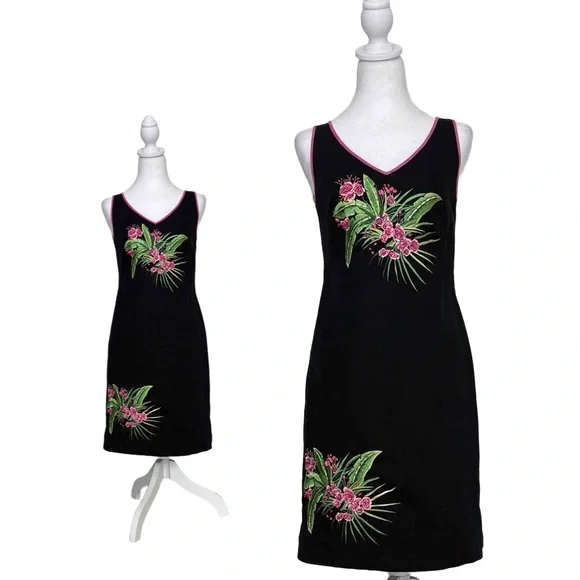 CJ Laing Sleeveless Dress
Celery Pink Sz 6 tropical flowers colorful embroidery - Picture 1 of 6